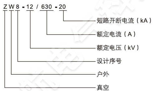ZW8-12/630-20户外高压真空断路器型号含义