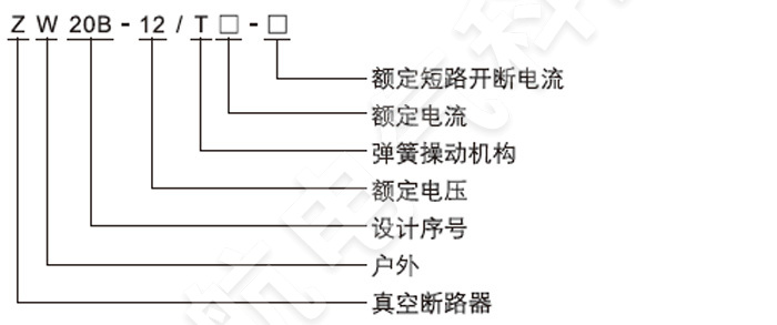 ZW20-12户外高压交流分界真空断路器型号含义