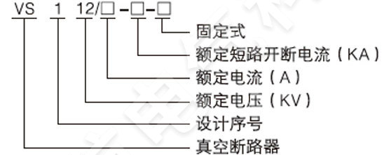 VS1-12户内高压真空断路器型号含义